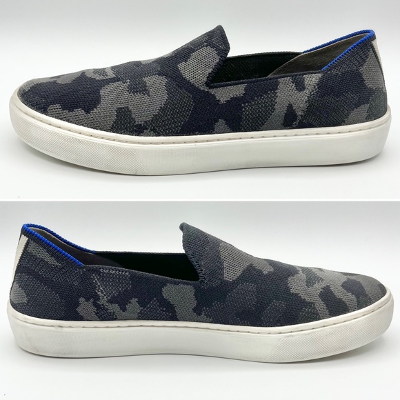 Rothy’s The Original Slip On Sneaker Shoe Grey Camo Gray Camouflage Retired 8.5 - Picture 10 of 16